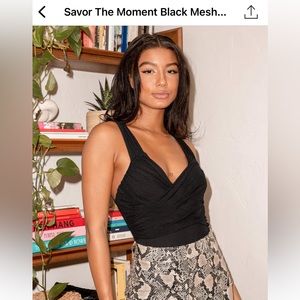 Lulus Black Mesh Bodysuit